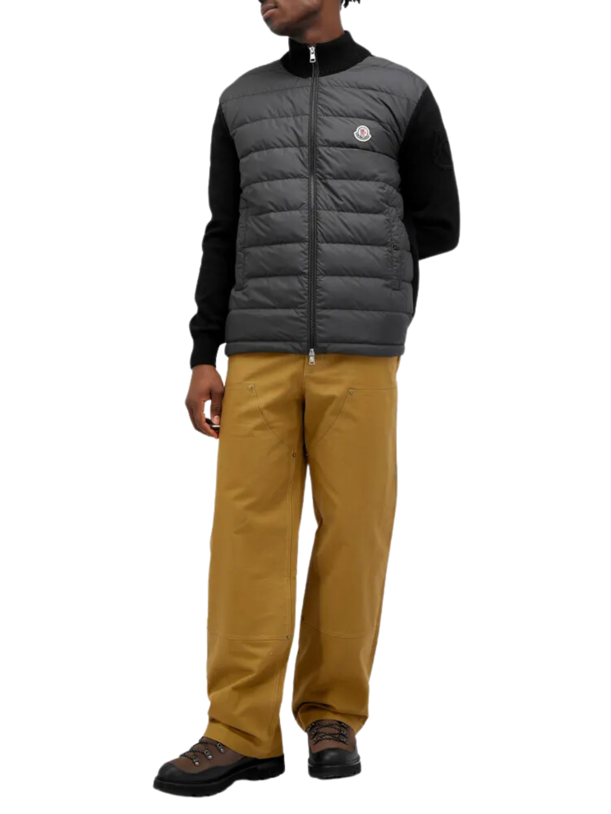 Moncler Cardigan Padded Logo Black-AL Capone Premium