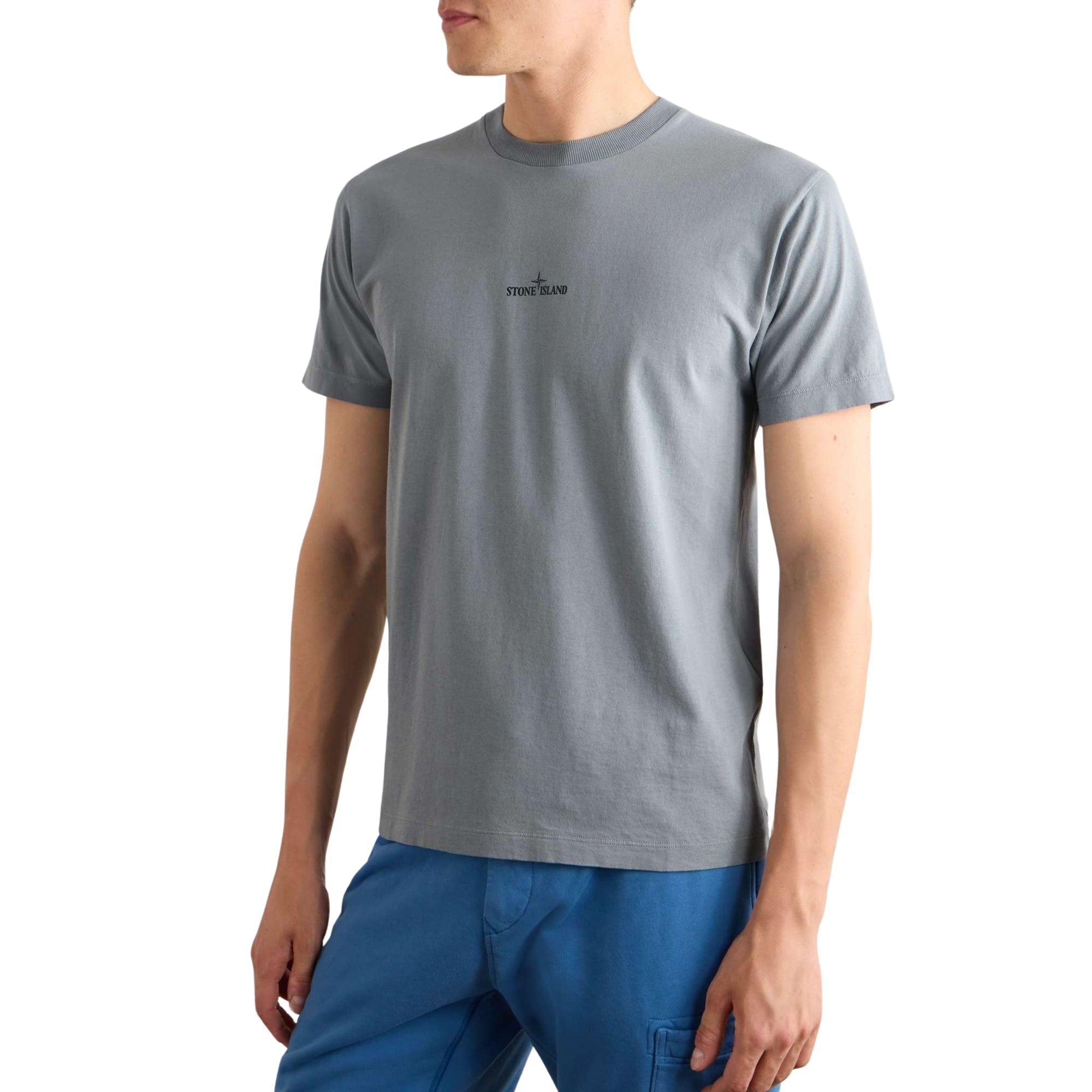 Stone Island T-Shirt Logo Grey-AL Capone Premium