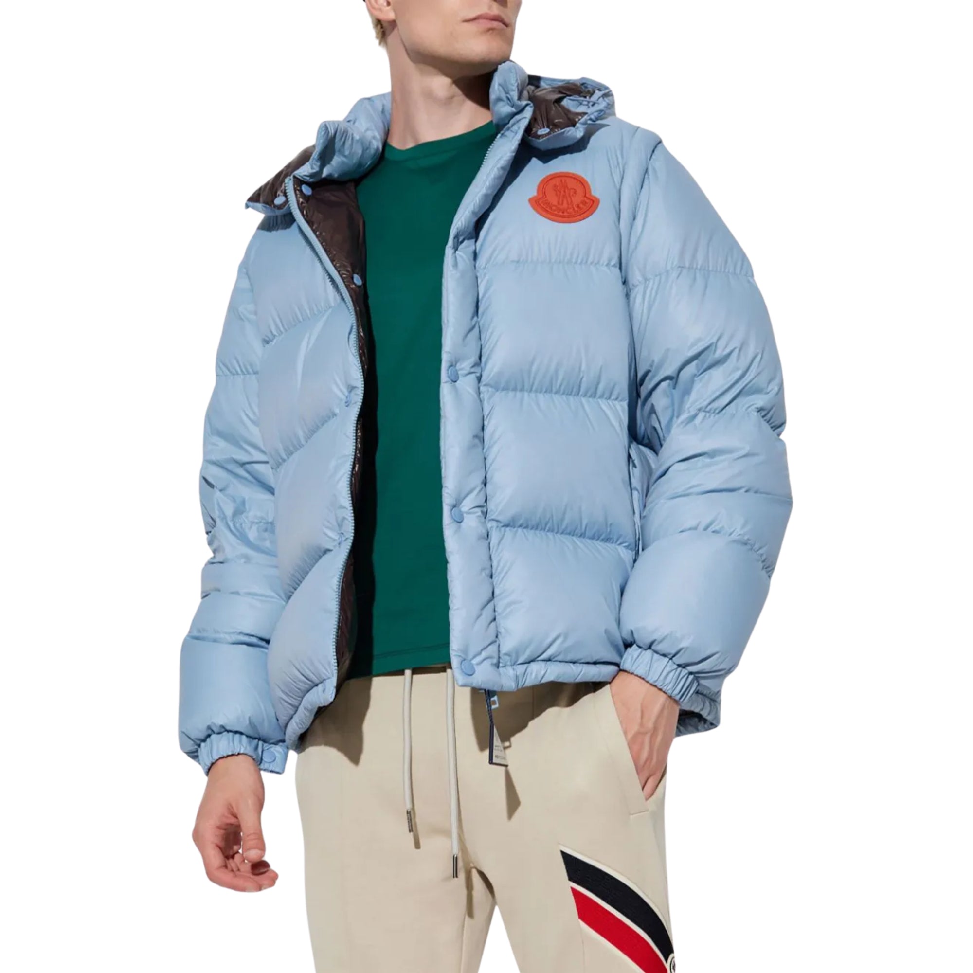 Moncler Jacket Cyclone Puffer Logo Blue-AL Capone Premium