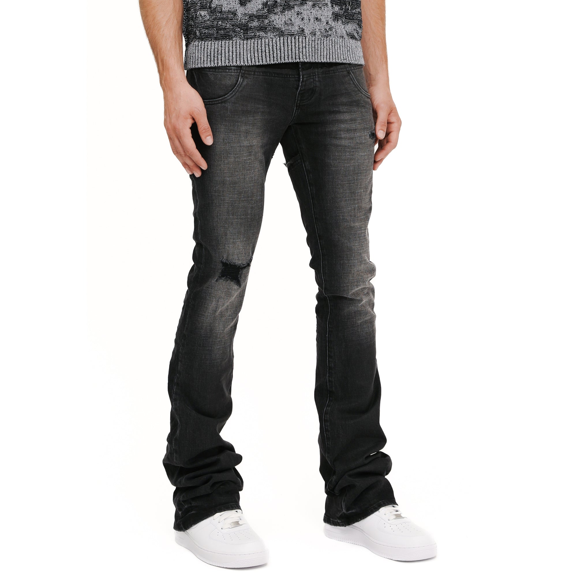 Purple Jean Double Waist Coated Black-AL Capone Premium