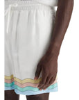 Casablanca Shorts Silk With Drawstrings Maison De Reve White-AL Capone Premium