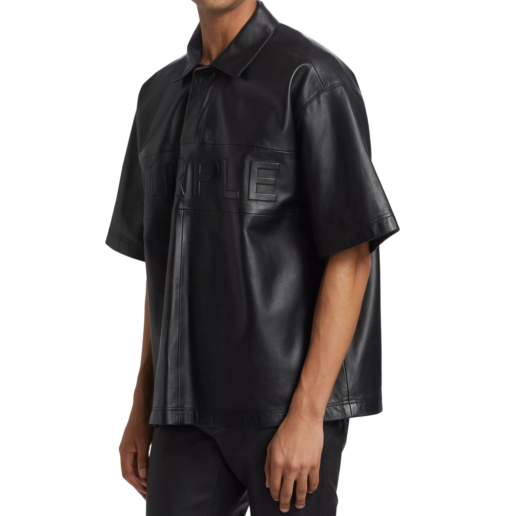 Purple Golfer Leather Look Logo Black-AL Capone Premium