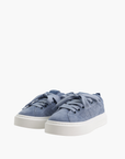 Cleens Sneaker C54 Suede White Sole Blue