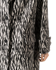 Msgm Coat Printed Black