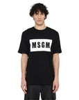 Msgm T-Shirt Big Logo Black-White