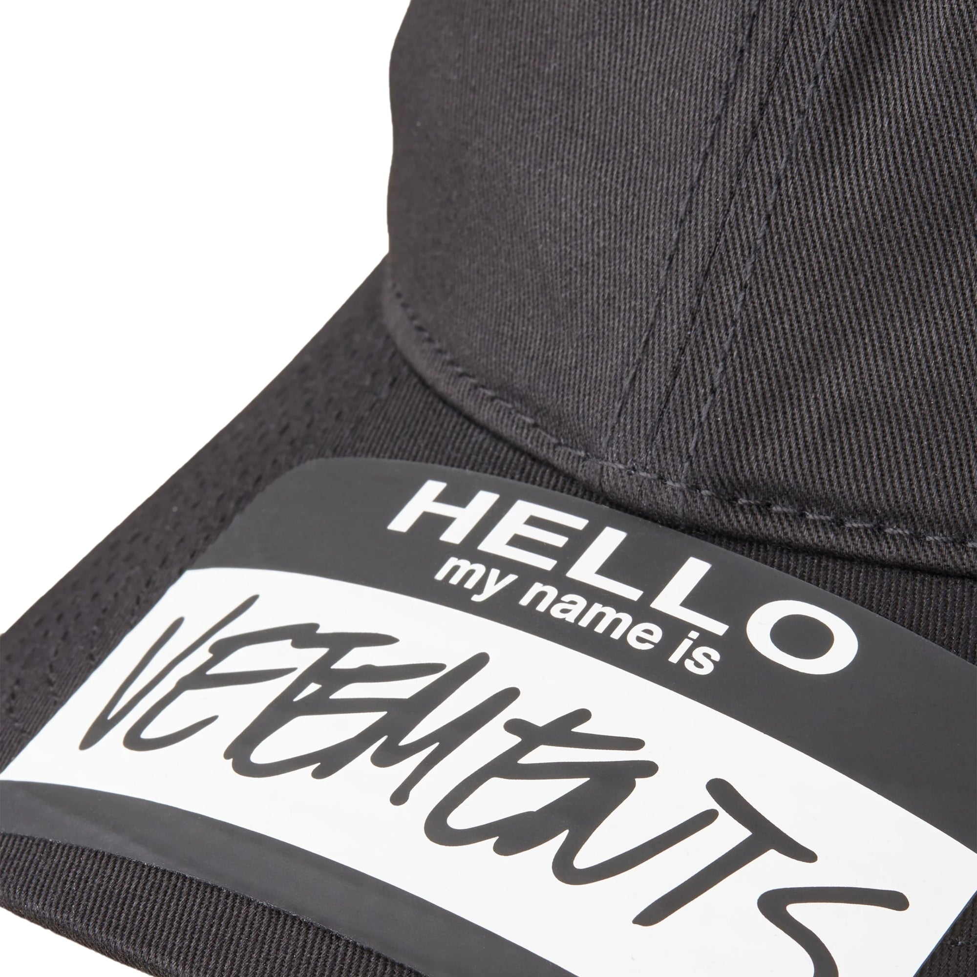 Vetements Cap Hello My Name Is Vetements Black-AL Capone Premium
