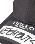 Vetements Cap Hello My Name Is Vetements Black