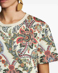 Etro T-Shirt Allover Paisley Print Multi Colour
