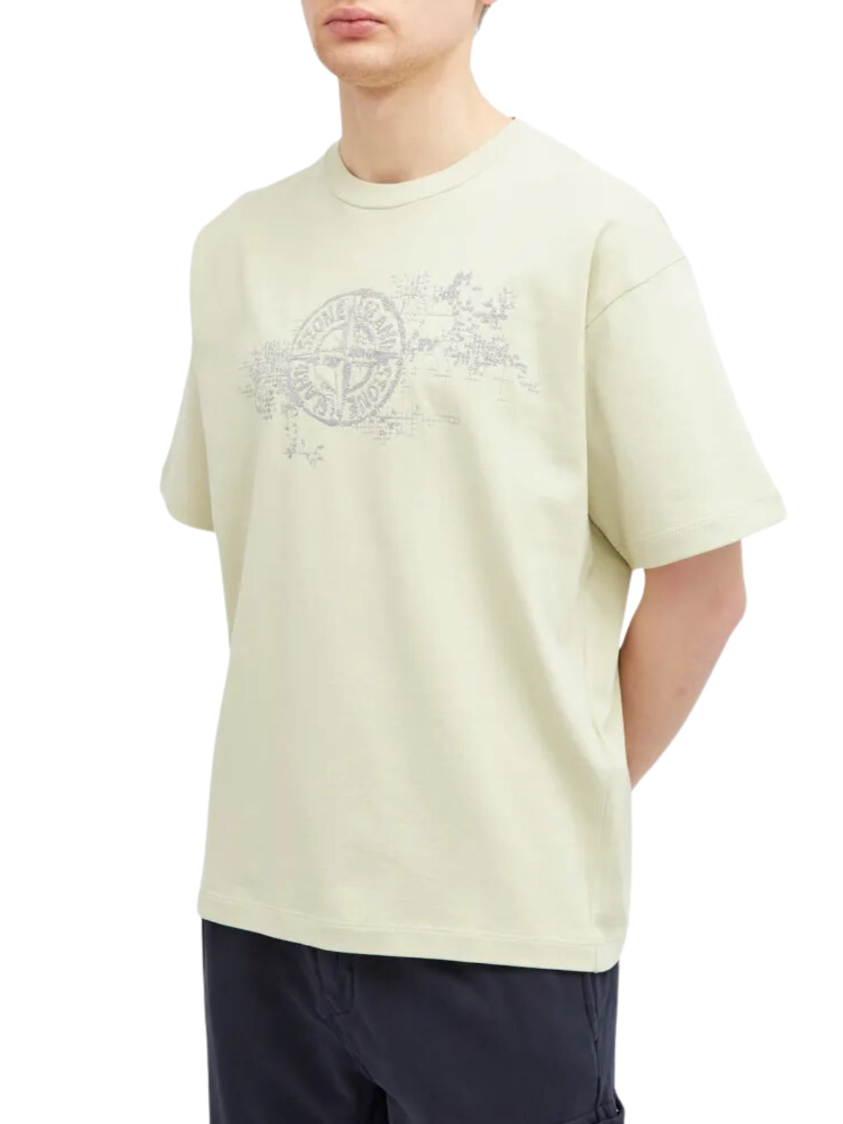 Stone Island T-Shirt Logo Light Green-AL Capone Premium