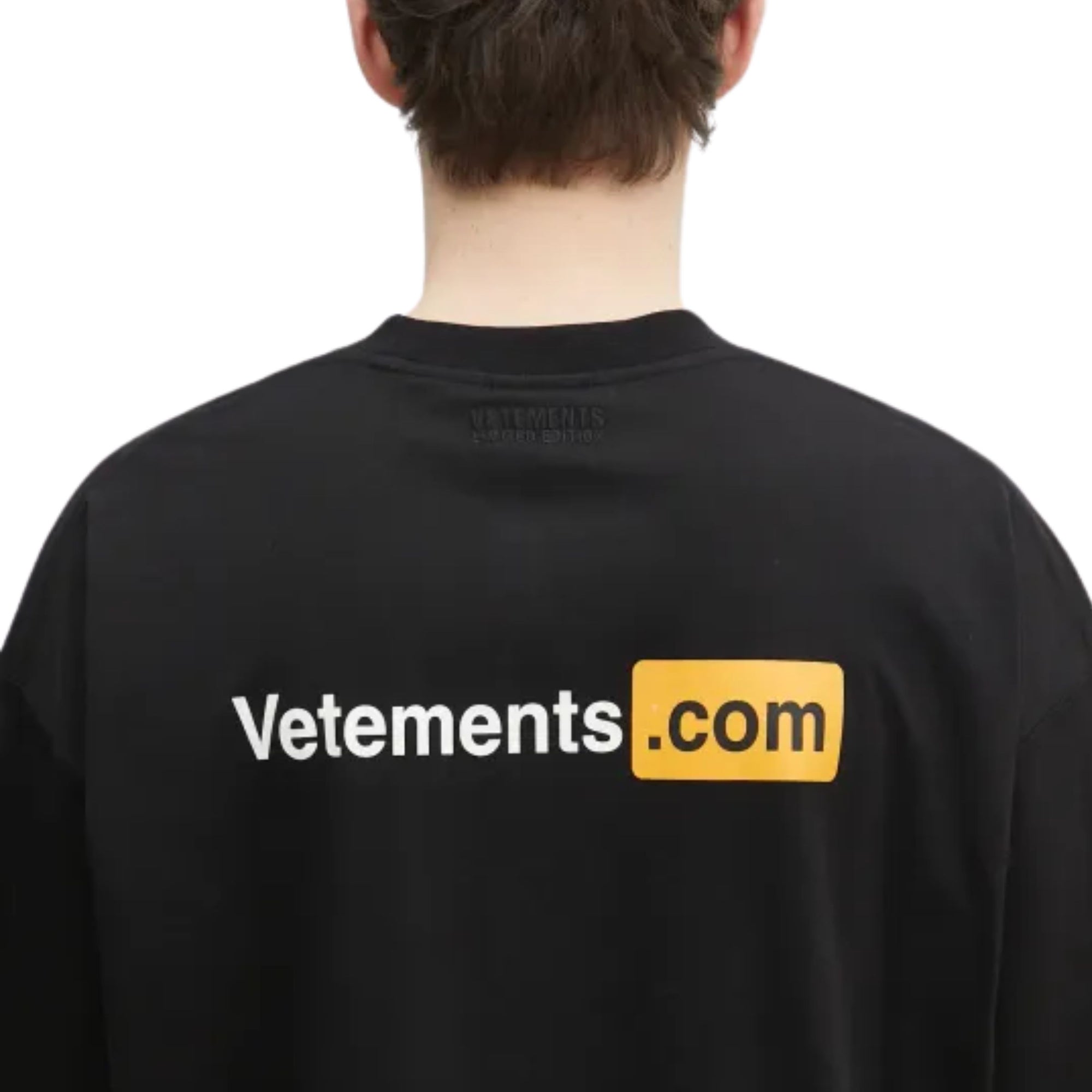 Vetements T-Shirt Vetements.Com Regular Black-AL Capone Premium
