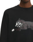 Icecream Sweater Woodgrain Running Dog Black-AL Capone Premium