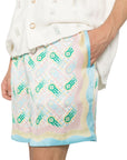 Casablanca Shorts Silk Ping Pong White-AL Capone Premium