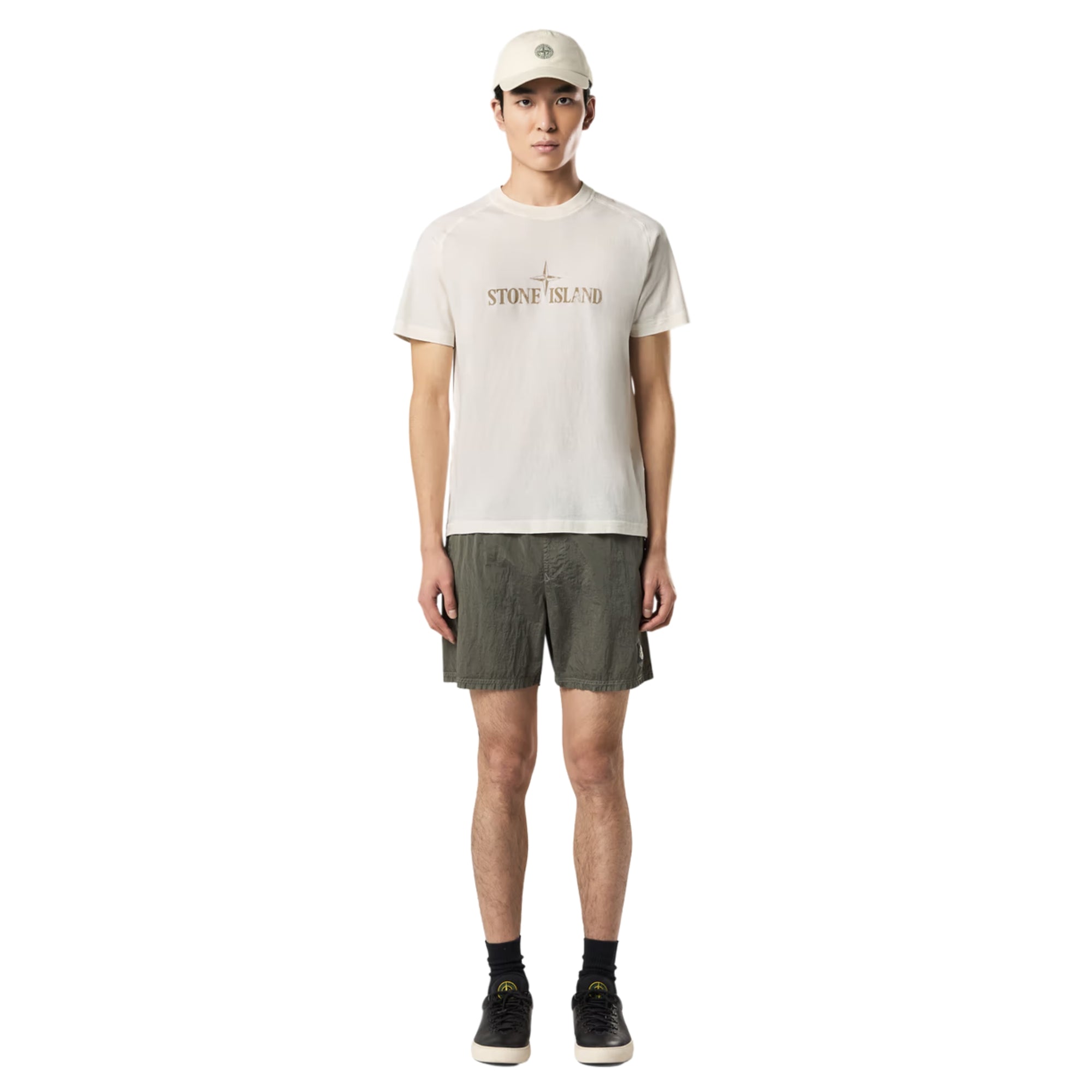 Stone Island T-Shirt Logo Beige-AL Capone Premium