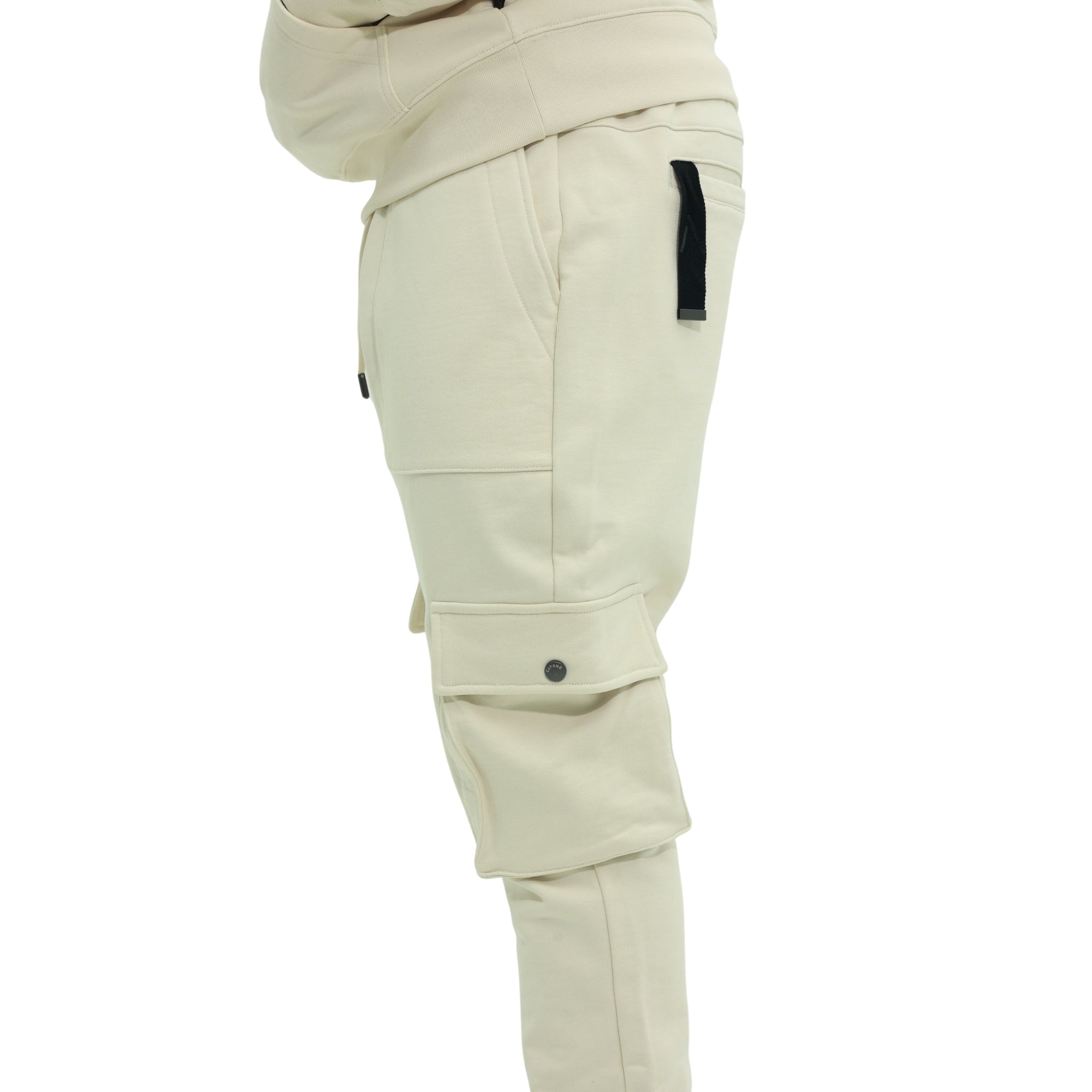 Capone Cargo Sweatpants Double Sided Pockets Beige-AL Capone Premium