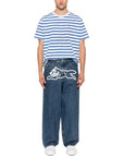 Icecream Running Dog Triple Scoop Denim Pants Mid Wash Blue