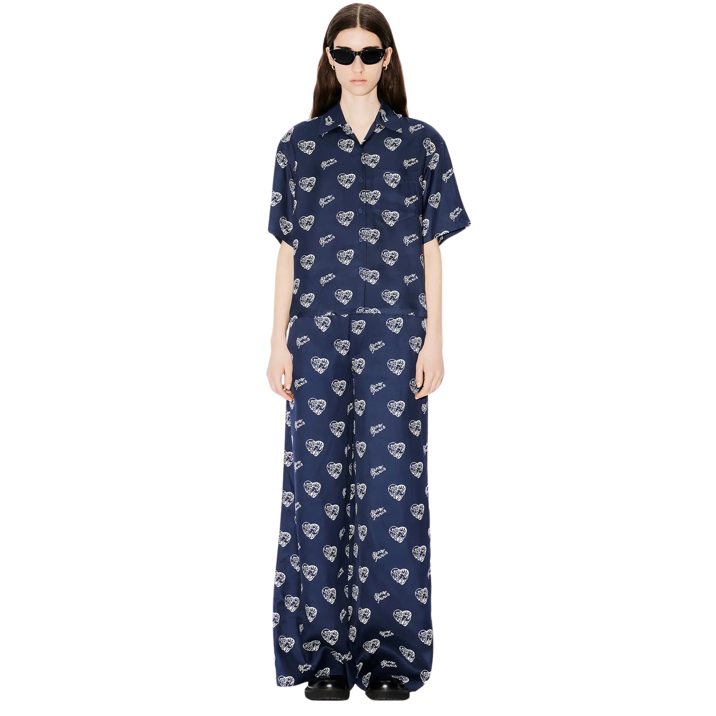Kenzo Romper All Over Logo Black White main image 0