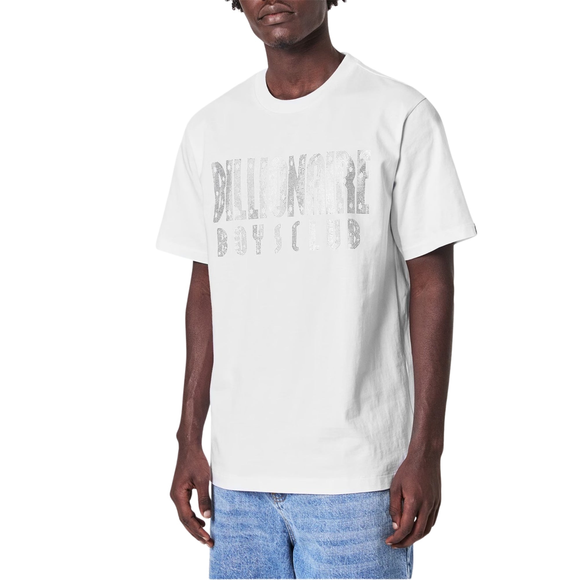 Billionaire Boys Club Rhinestone Straight Logo T-Shirt White-AL Capone Premium