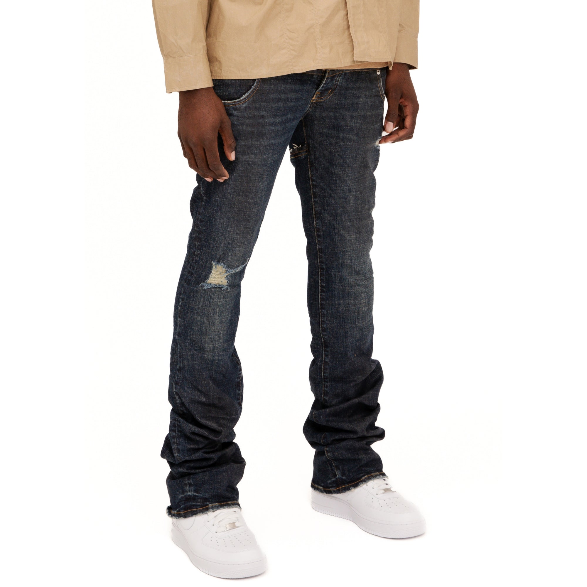 Purple Jean Rinse Coated Double Waist Dark Indigo-AL Capone Premium