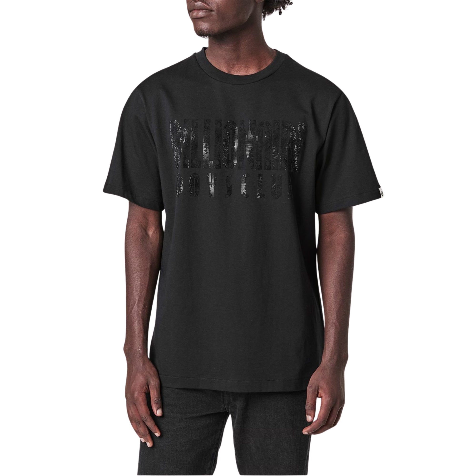 Billionaire Boys Club Rhinestone Straight Logo T-Shirt Black-AL Capone Premium