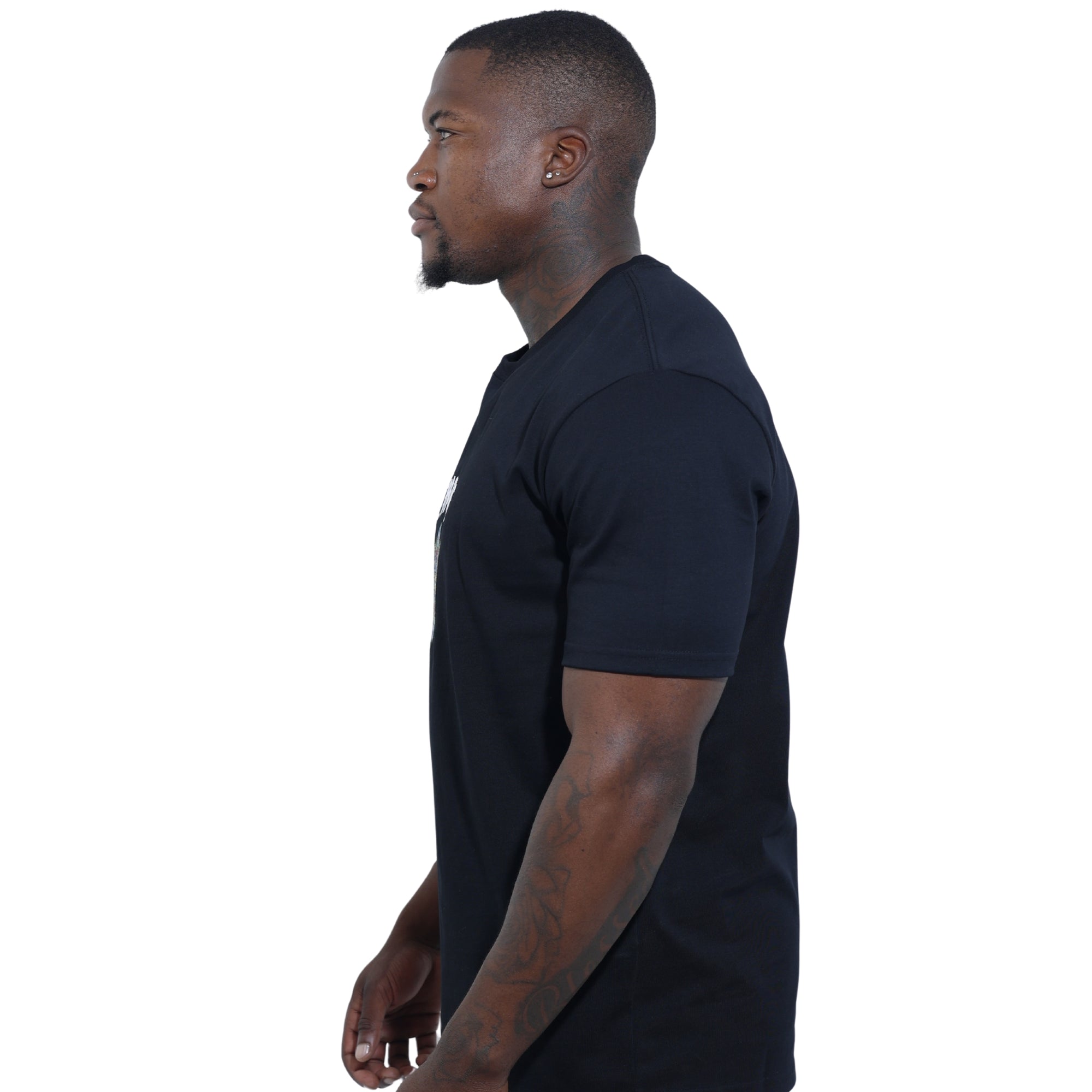 Capone T-Shirt Mexican Embroidery Slogan Black-AL Capone Premium