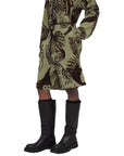 Jil Sander Shorts Allover Owl Print Khaki-Brown-AL Capone Premium