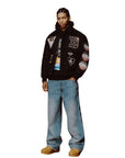 Billionaire Boys Club Alumni Collared Varsity Jacket Black