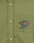 Drole De Monsieur Shirt Pocket Slogan Light Khaki-AL Capone Premium