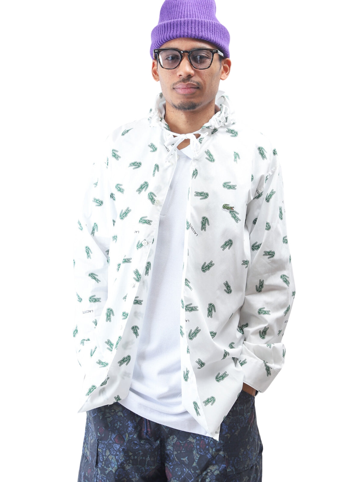Comme Des Garcons Shirt Hooded X Lacoste White - AL Capone Premium
