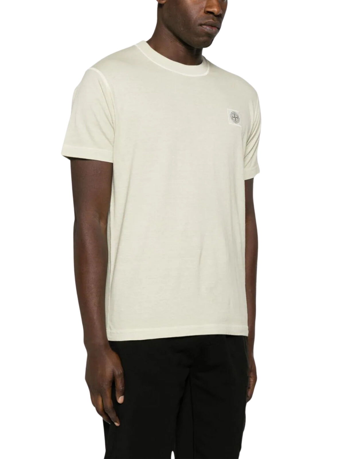 Stone Island T-Shirt Logo Cream-AL Capone Premium