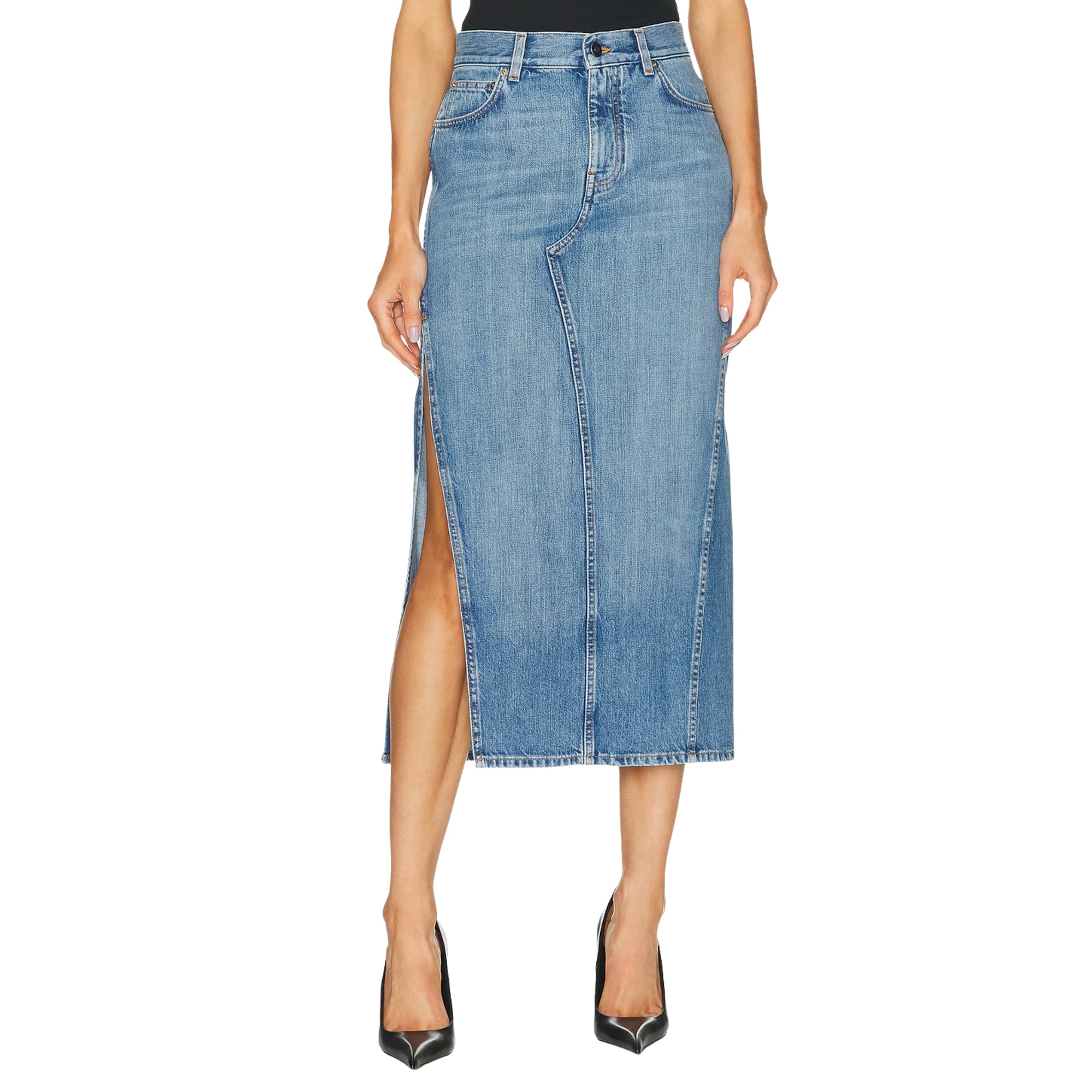 Givenchy Skirt Denim Medium Blue-AL Capone Premium