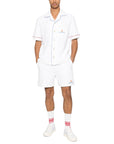 Casablanca Shorts Monogram Jacquard Towelling White