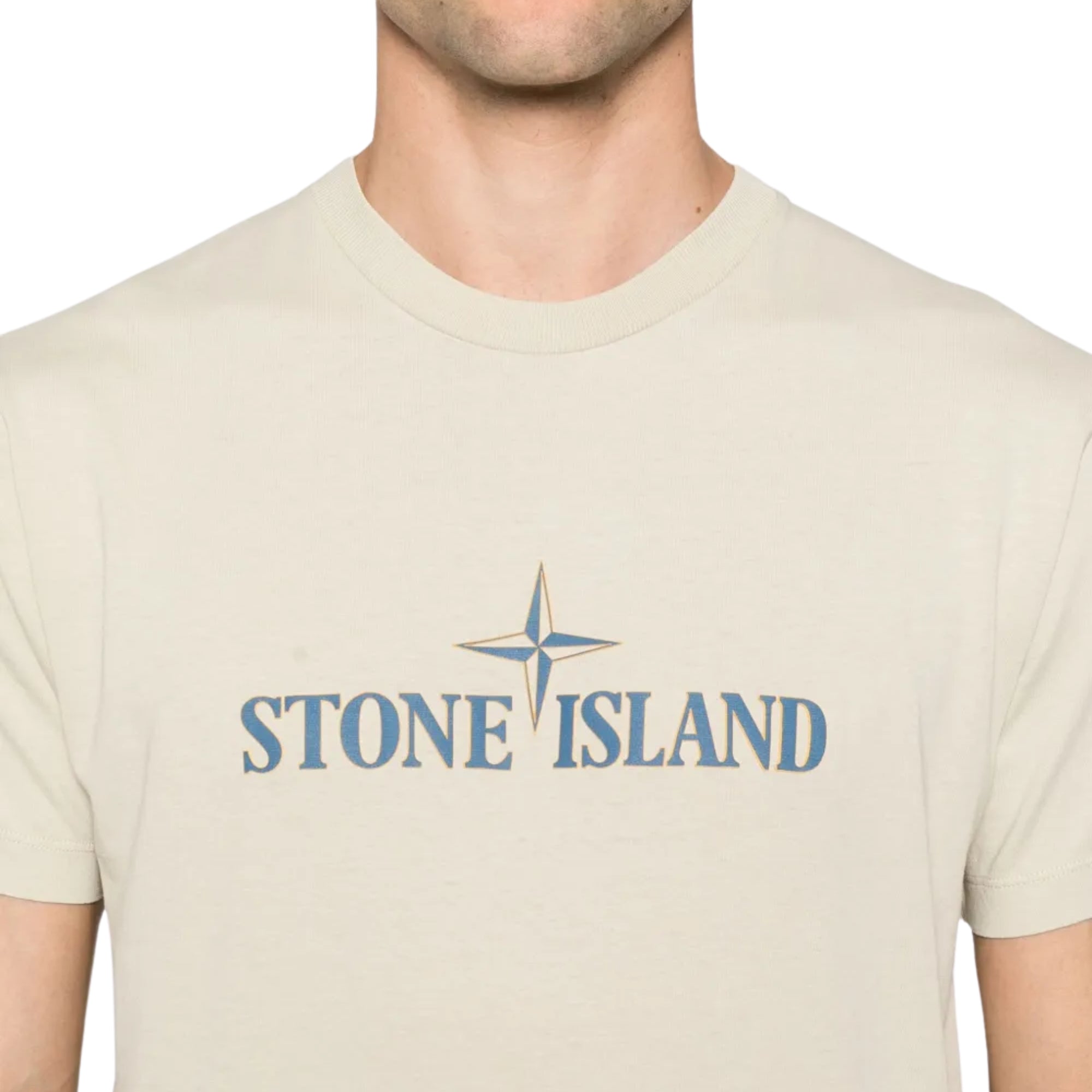 Stone Island T-Shirt Logo Cream-AL Capone Premium