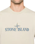Stone Island T-Shirt Logo Cream-AL Capone Premium