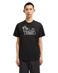 Moncler T-Shirt Curved Logo Black-White