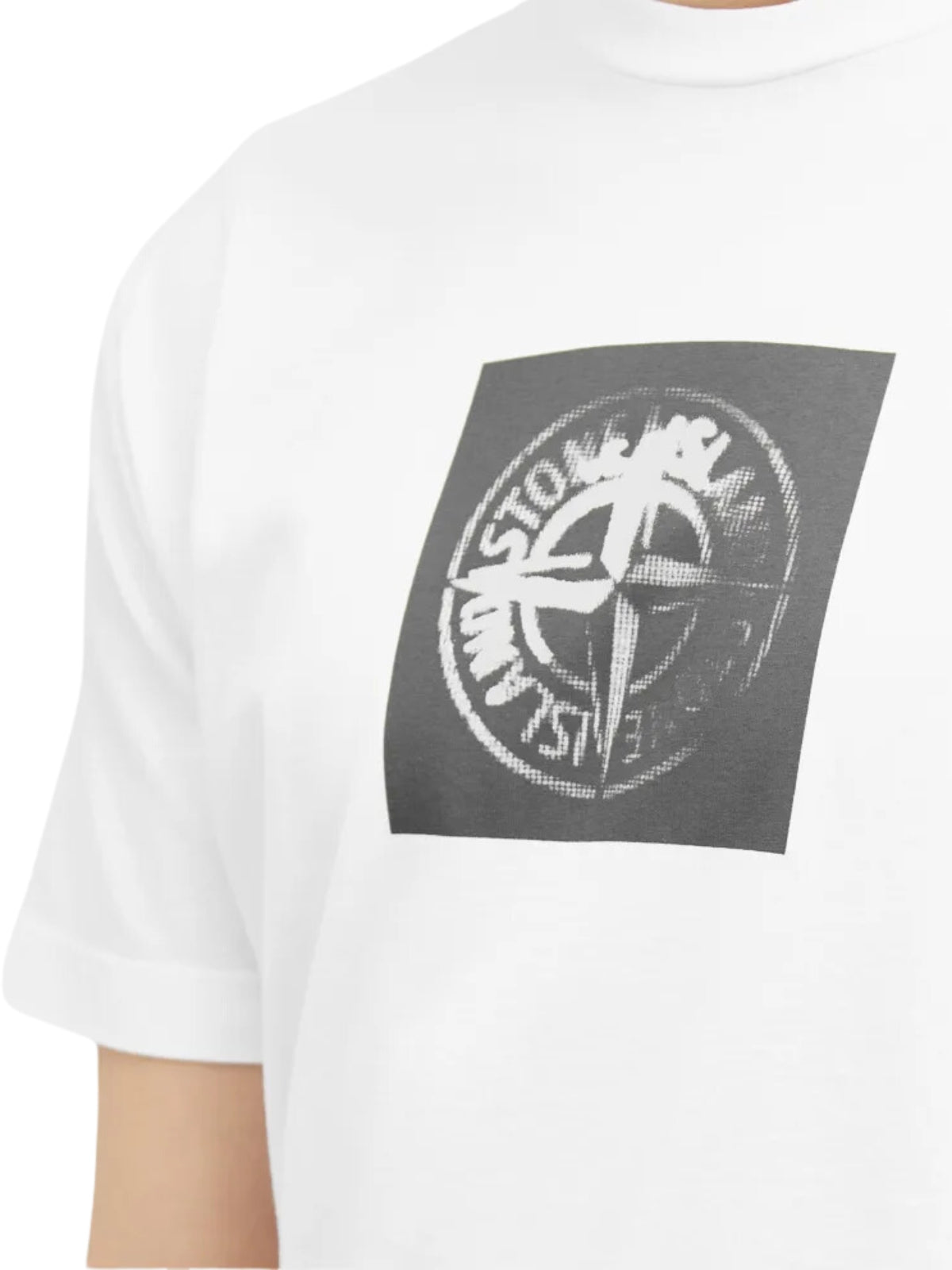 Stone Island T-Shirt Logo White-AL Capone Premium