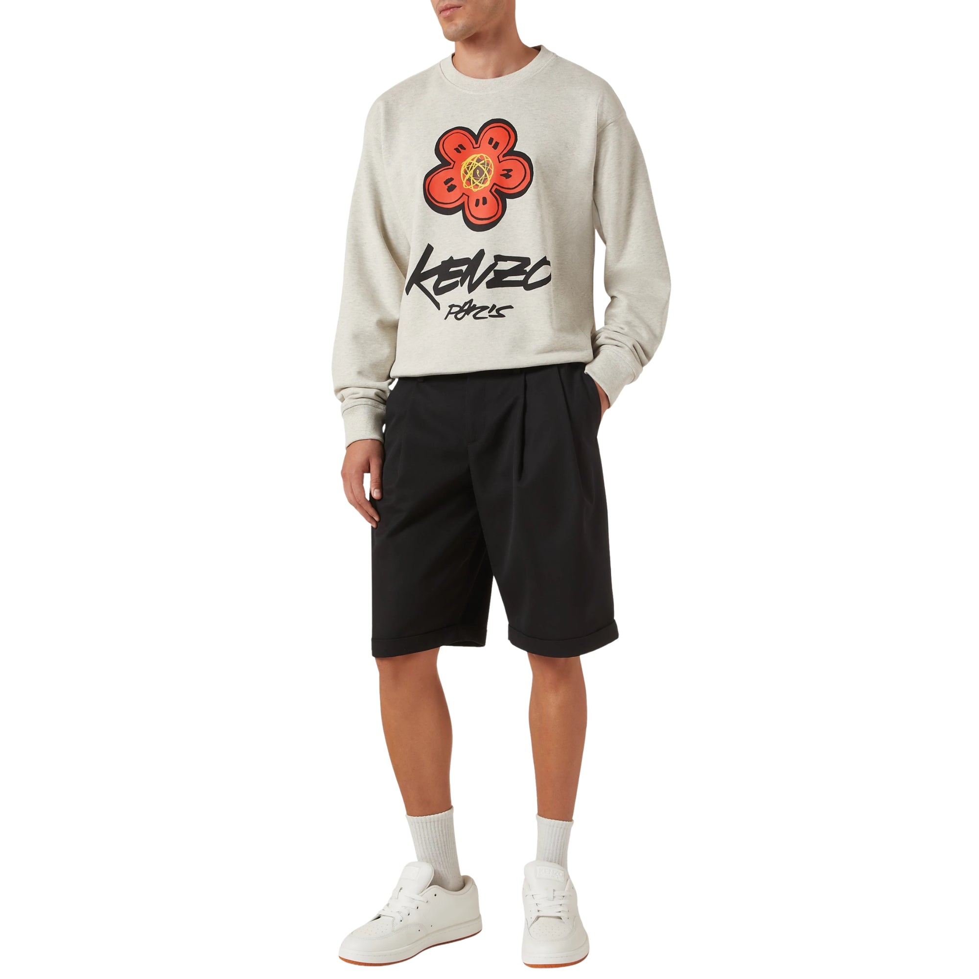 Kenzo Sweater Futura Big Logo Grey-AL Capone Premium