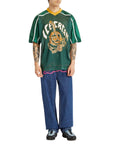 Icecream Cherry Applique Football Top Green