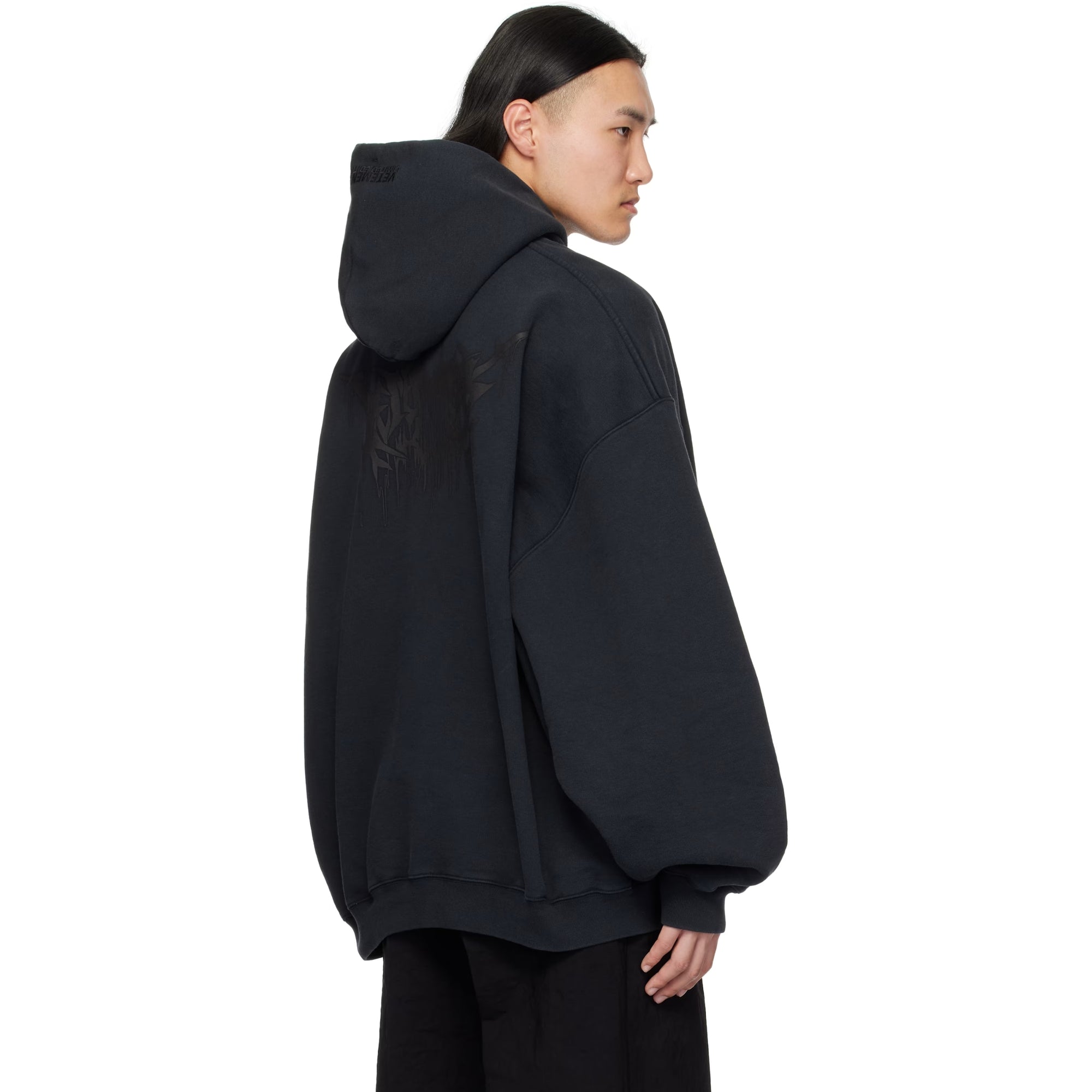 Vetements Hoodie Drip Metal Oversized Black-AL Capone Premium