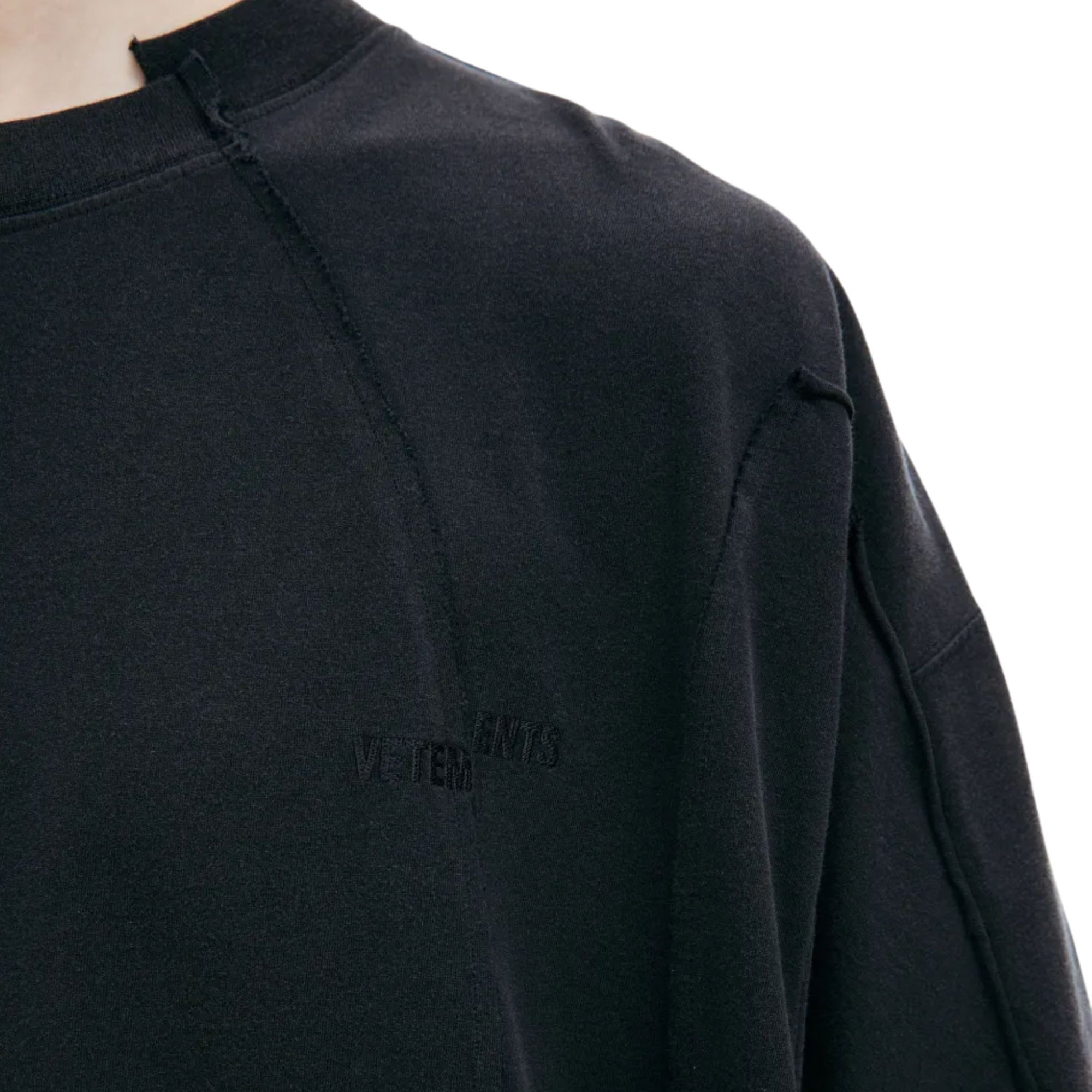 Vetements T-Shirt Merged Double Oversized Black-AL Capone Premium