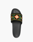 Casablanca Mens Embroidered Terry Sliders Black