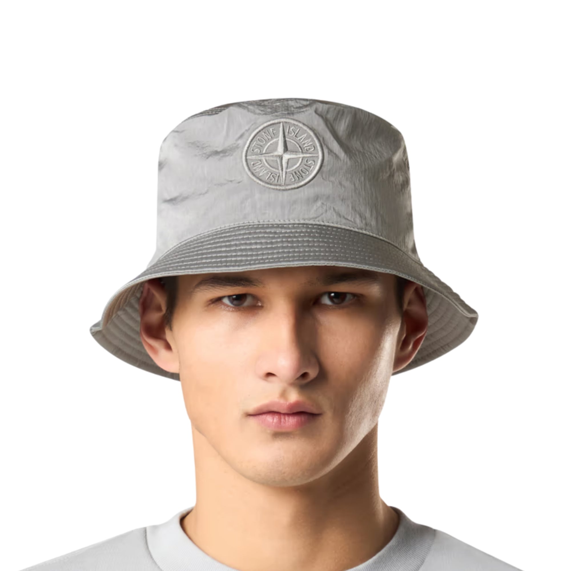Stone Island Bucket Hat Logo Grey-AL Capone Premium