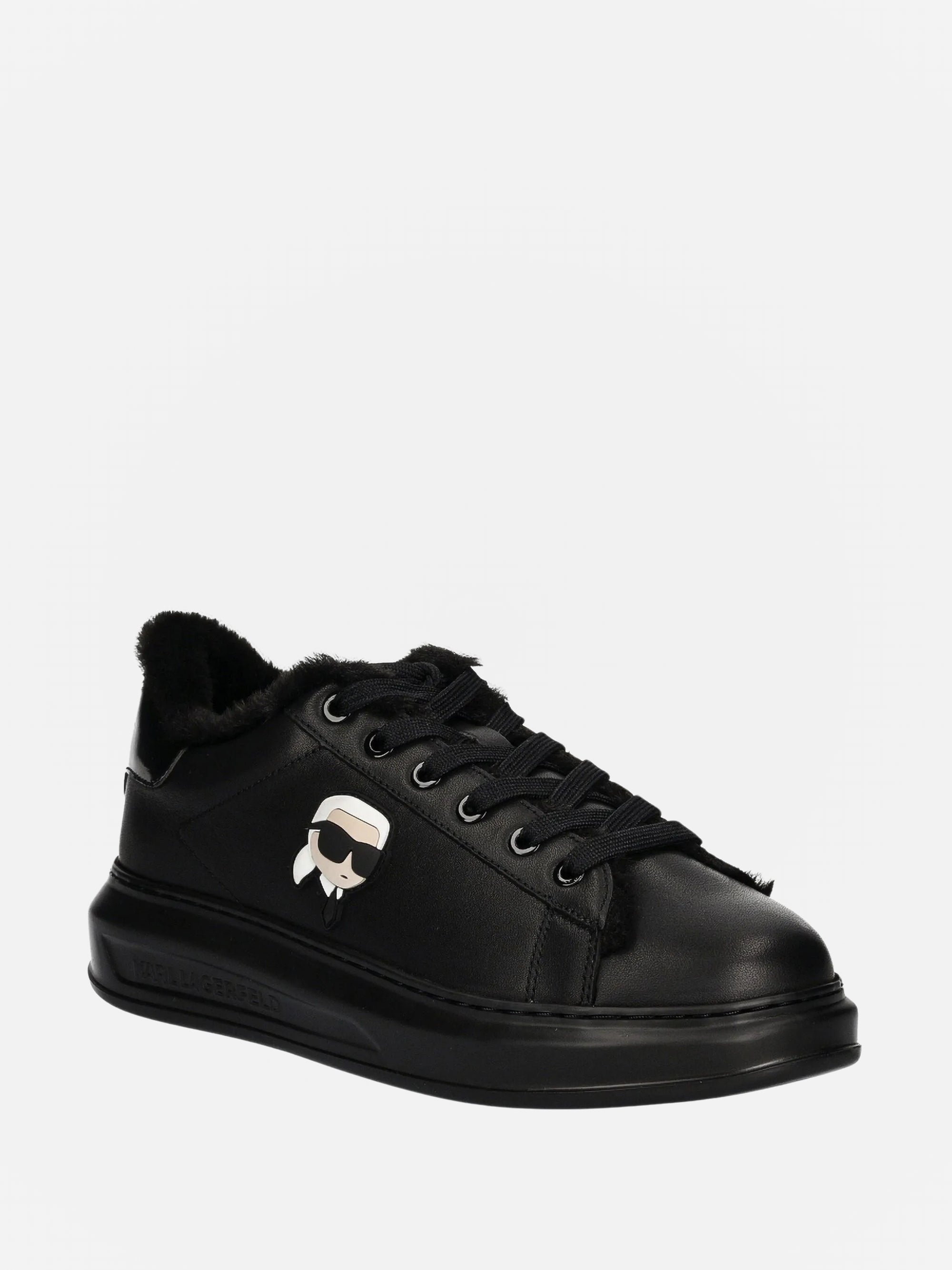 Karl Lagerfeld KL554 Sneaker Kapri Mens Karl NFT Lo Lined Black Leather / Mono-AL Capone Premium