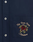 Drole De Monsieur Shirt Slogan Fleurs Navy-AL Capone Premium