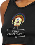 Gcds Crew Crop Top Weird Don't Care Black-AL Capone Premium
