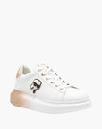 Karl Lagerfeld Sneaker KLL300 Kapri Ombre Nft Lo Lace White Lthr W/Gold