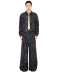 Kenzo Jacket Allover Print Denim Blue-Brown