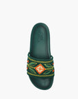 Casablanca Slides CSL18 Embroidered Terry Green