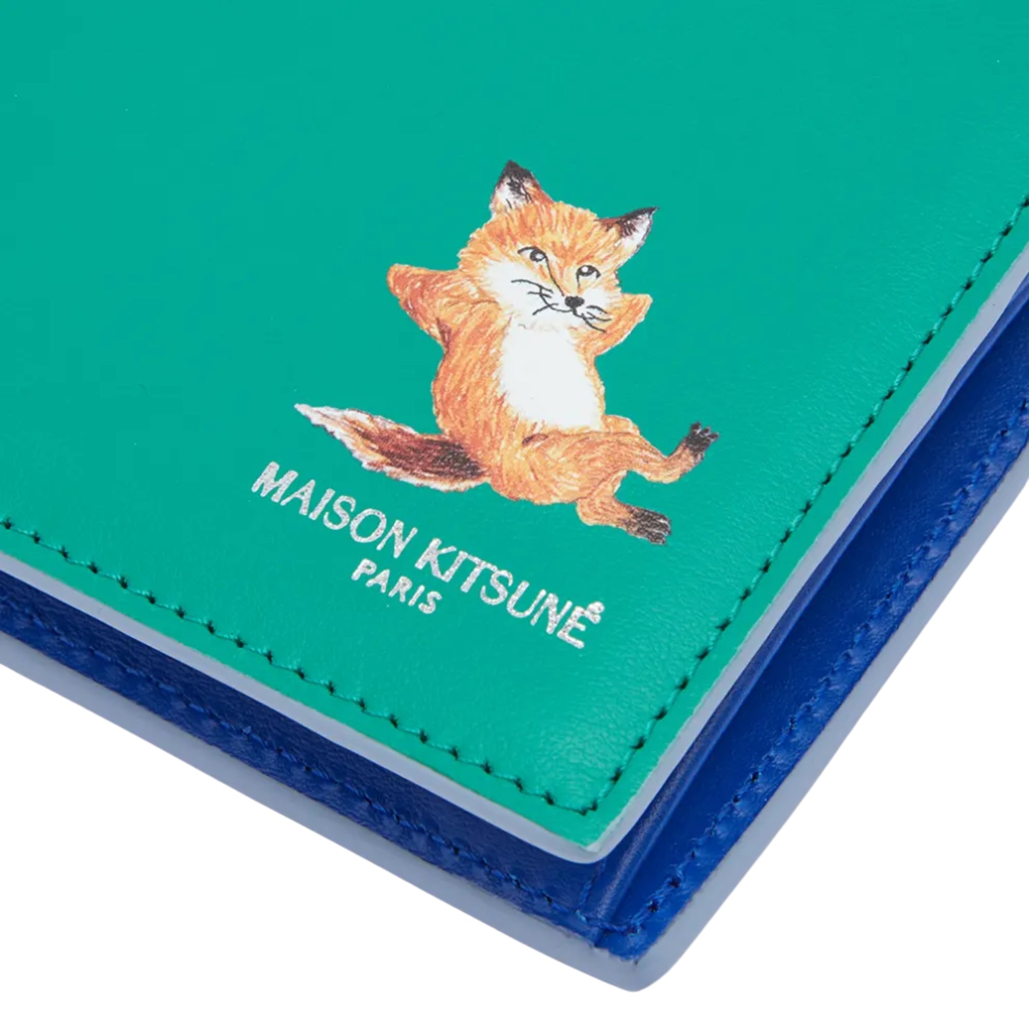 Maison Kitsune Wallet Chillax Grass Green-AL Capone Premium