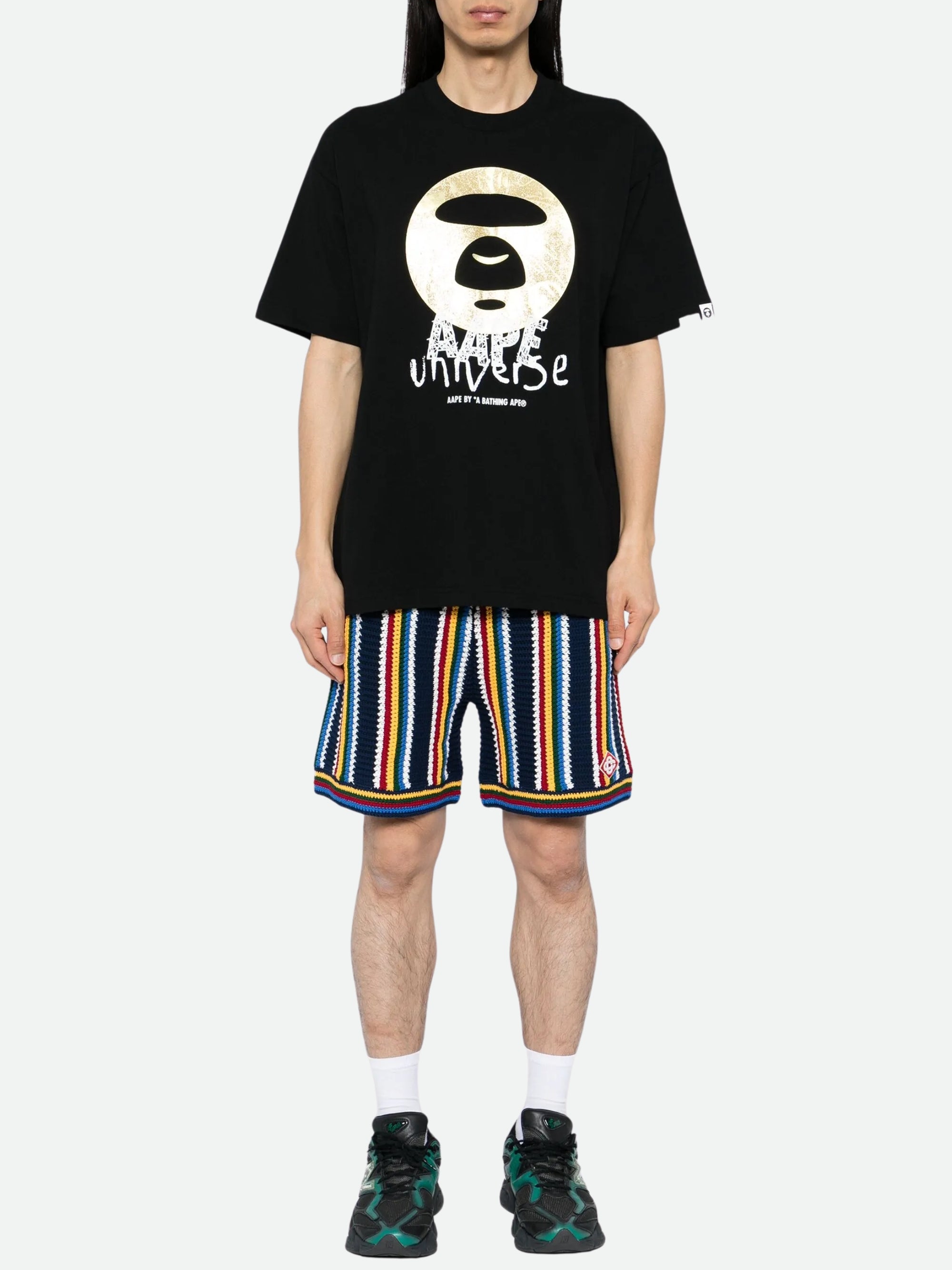Aape T-Shirt Universe Logo Black-AL Capone Premium