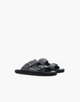 Iceburg Slides Is19 Double Buckle Logo Black